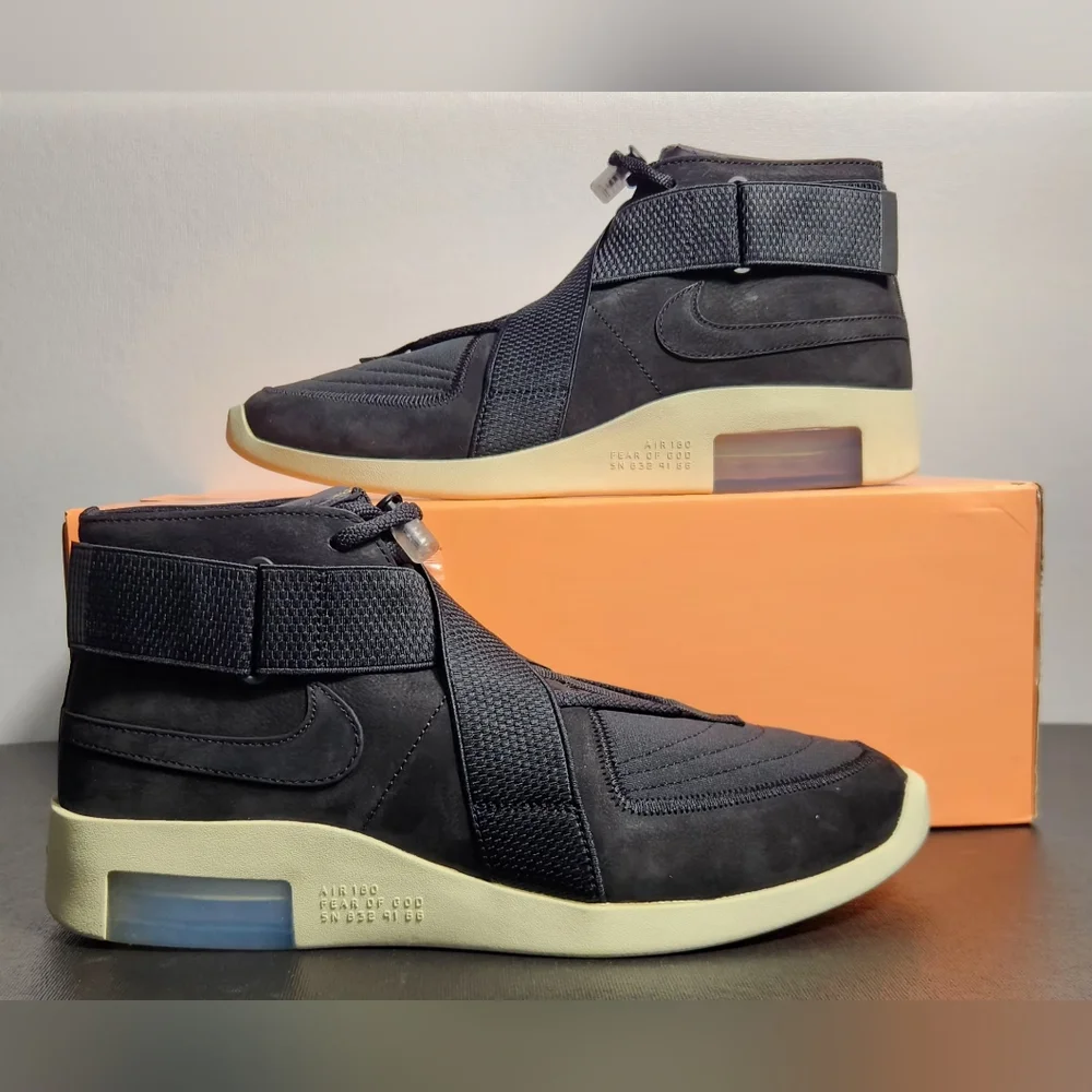 Nike Air Fear of God Raid ‘Black’ AT8087 002 Size 10.5